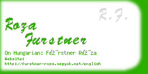 roza furstner business card